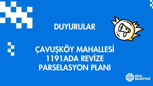 ÇAVUŞKÖY MAHALLESİ 1191ADA REVİZE PARSELASYON PLANI
