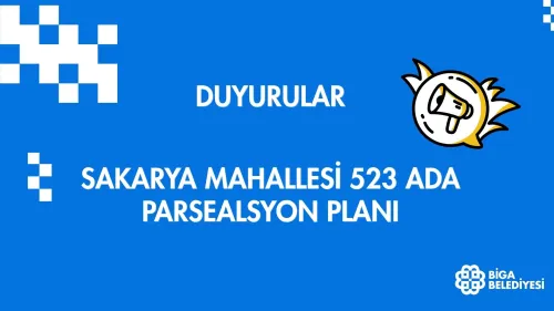 SAKARYA MAHALLESİ 523 ADA PARSEALSYON PLANI