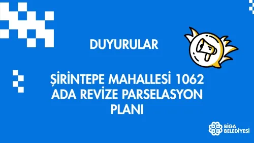 ŞİRİNTEPE MAHALLESİ 1062 ADA REVİZE PARSELASYON PLANI